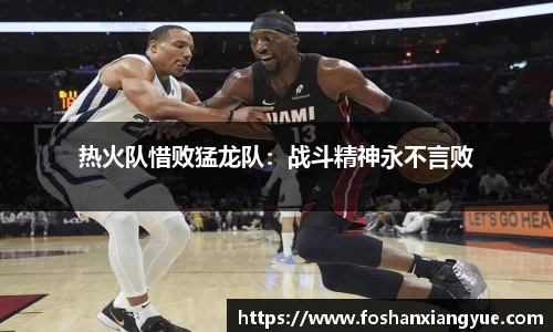热火队惜败猛龙队：战斗精神永不言败